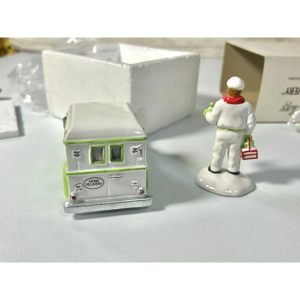 Department 56 Vintage Christmas Snow Village “Home Delivery” Figure Milk Truck